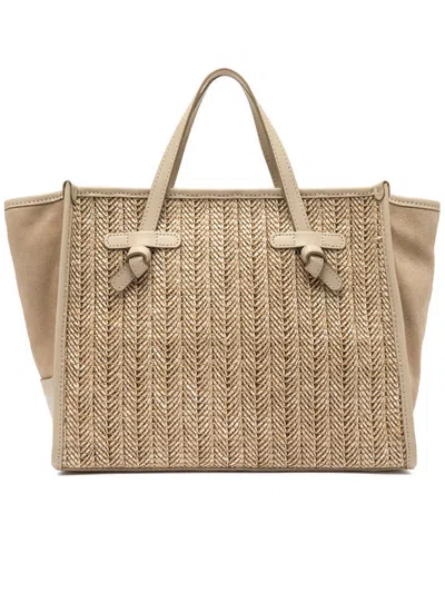 Gianni Chiarini Miss Marcella Tote Bag Woven Texture In Brown