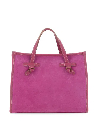 Gianni Chiarini Miss Marcella 32 Suede Tote Bag In Purple