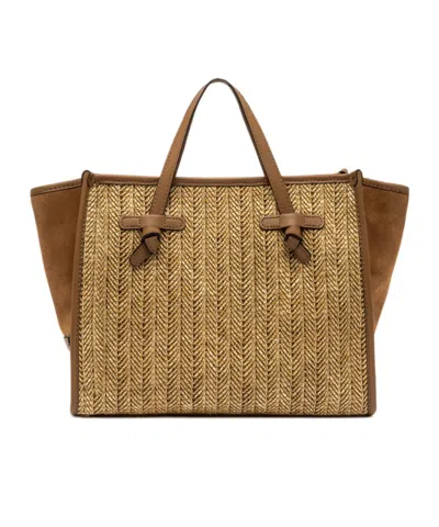 Gianni Chiarini Miss Marcella 32 Woven Shoulder Bag In Brown