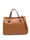Gianni Chiarini Miss Marcella Beige Leather Handbag  In Brown