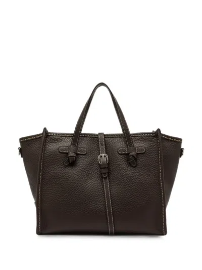 Gianni Chiarini Miss Marcella Grained Leather Tote Bag In Brown