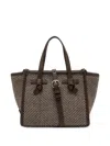 Gianni Chiarini Miss Marcella Herringbone-pattern Tote Bag In Brown