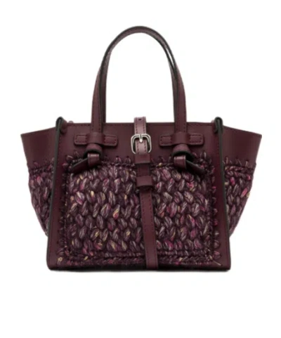 Gianni Chiarini Miss Marcella Knitted Tote Bag In Purple