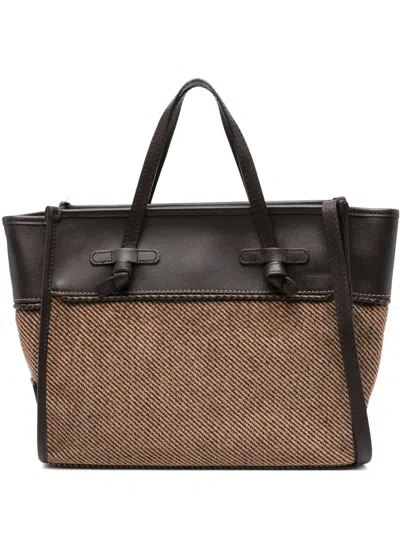 Gianni Chiarini Miss Marcella Knotted-detail Tweed Tote Bag