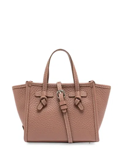 Gianni Chiarini Miss Marcella Knotted Small Tote Bag In Brown