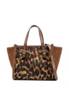 Gianni Chiarini Miss Marcella Leopard-print Tote Bag In Brown