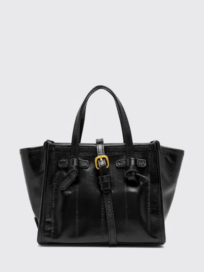 Gianni Chiarini Miss Marcella Mini Leather Handbag With Shoulder Strap In Black