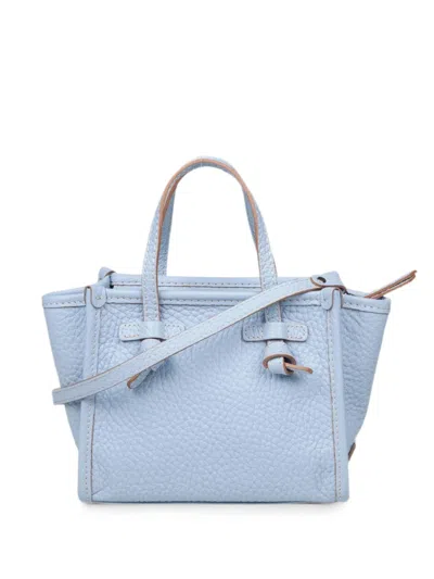 Gianni Chiarini Miss Marcella Pebbled Leather Tote Bag In Blue