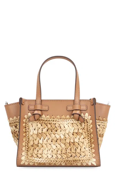 Gianni Chiarini Miss Marcella Raffia Handbag In Brown