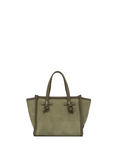 Gianni Chiarini Miss Marcella Suede Shopping Bag In Moss