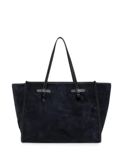 Gianni Chiarini Miss Marcella Suede Tote Bag In Blue