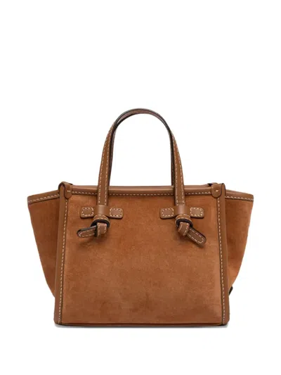 Gianni Chiarini Miss Marcella Suede Tote Bag In Brown