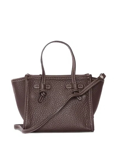 Gianni Chiarini Missi Marcella Knot-detail Leather Tote Bag In Brown