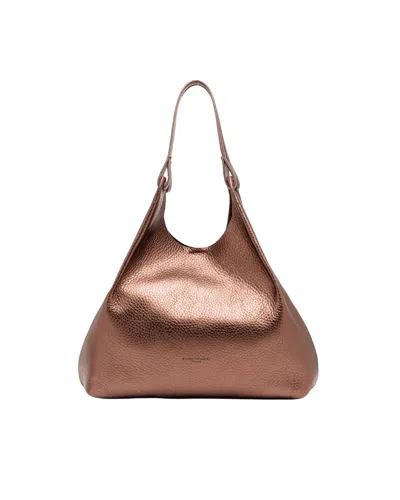 Gianni Chiarini Moon Dua Pebble Grain Leather Tote Bag In Beige