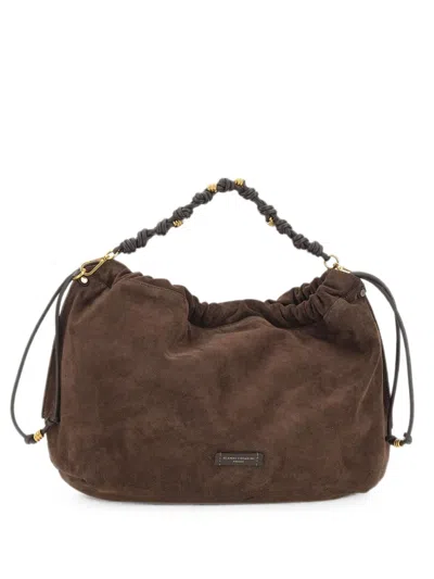Gianni Chiarini Morgana Suede Tote Bag In Brown
