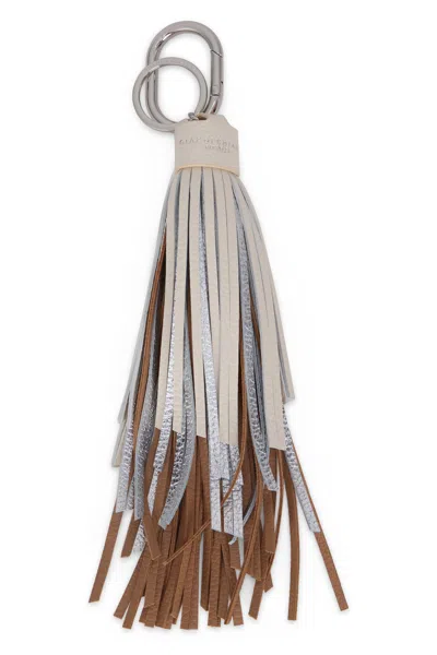 Gianni Chiarini Nappa Charm Keychain In Metallic