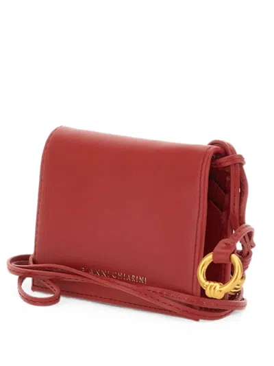 Gianni Chiarini Nappa Knot Card Holder In Black