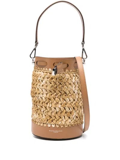 Gianni Chiarini Natalia Bucket Bag In Neutrals