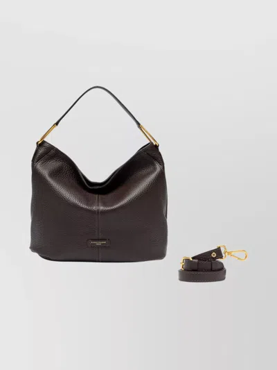Gianni Chiarini Natasha Textured Leather Shoulder Bag In Brown