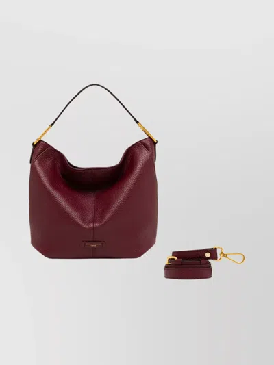 Gianni Chiarini Natasha Textured Leather Shoulder Bag In Red
