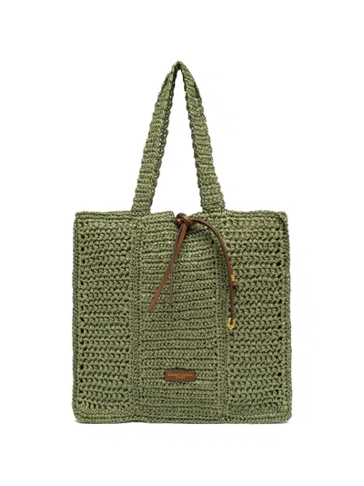 Gianni Chiarini Nefeli Woven Shoulder Bag In Green