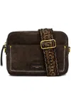 Gianni Chiarini Nina Suede Crossbody Bag In Brown
