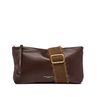 Gianni Chiarini Nina Handbag Model In Dark Brown Nappa