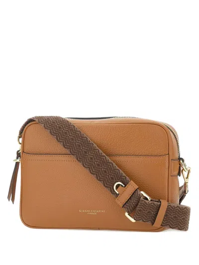 Gianni Chiarini Nina Leather Crossbody Bag In Brown