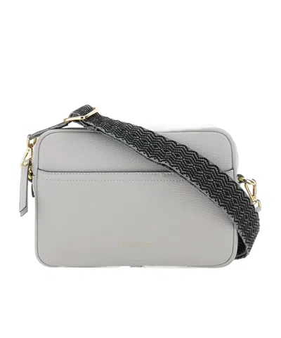 Gianni Chiarini Nina Logo Stamp Shoulder Bag In Gray