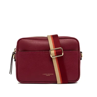 Gianni Chiarini Nina Shoulder Bag In Bordeaux Hammered Leather In Burgundy