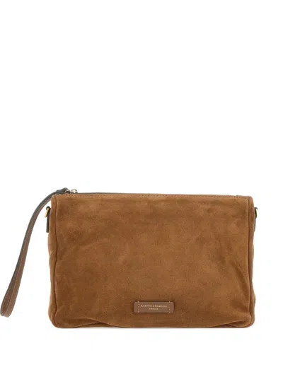 Gianni Chiarini Nora Clutch Bag In Brown