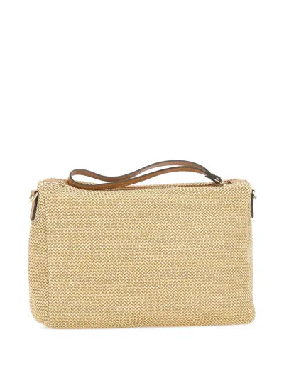 Gianni Chiarini Nora Logo-detail Clutch Bag In Nude