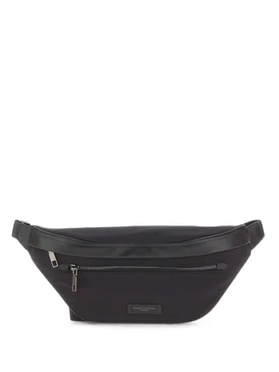 Gianni Chiarini Oslo Leather-trim Belt Bag In Black