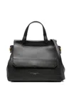 Gianni Chiarini Ottavia Grained-leather Shoulder Bag In Black