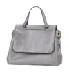 Gianni Chiarini Ottavia Logo Stamp Top Handle Bag In Gray
