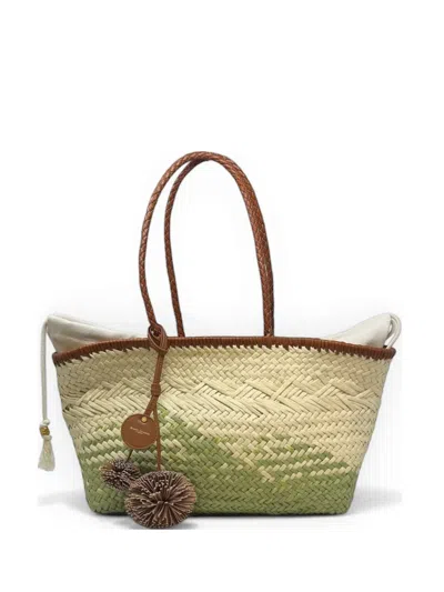 Gianni Chiarini Paloma Braided-handle Shoulder Bag In Neutral