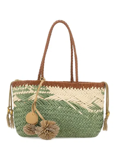 Gianni Chiarini Paloma Tassel-detail Shoulder Bag In Green