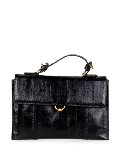 Gianni Chiarini Panelled Leather Shoulder Bag In Black