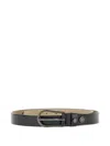 Gianni Chiarini Patent Leather Belt In Black