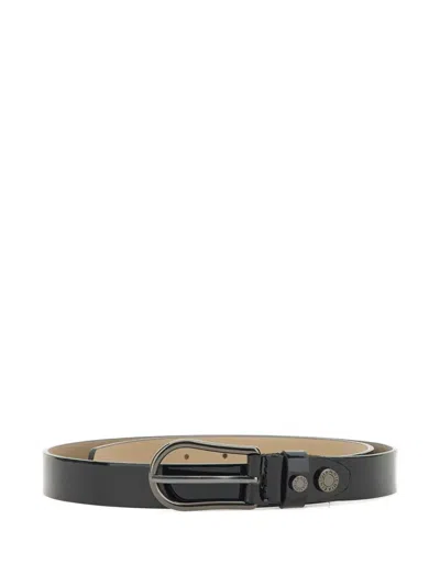 Gianni Chiarini Patent Leather Belt In Black
