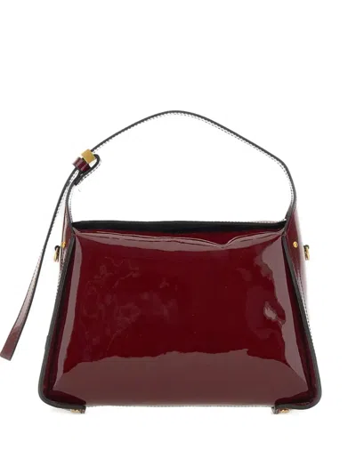 Gianni Chiarini Patent Leather Top-handle Shoulder Bag In Red