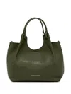 Gianni Chiarini Pebble-textured Top-handle Tote Bag In Green