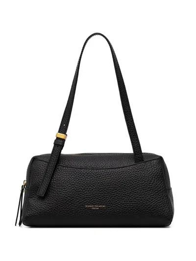 Gianni Chiarini Pebbled Double Zip Clutch Bag In Black