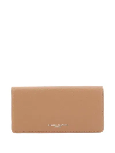 Gianni Chiarini Pebbled Grained Wallet In Brown