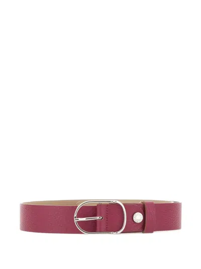 Gianni Chiarini Pebbled Leather Belt In Pink