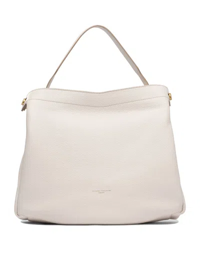 Gianni Chiarini Pebbled Leather Shoulder Bag In White