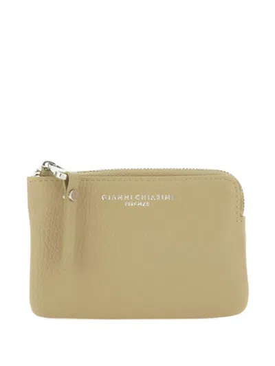 Gianni Chiarini Pebbled Leather Wallet In Green