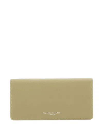 Gianni Chiarini Pebbled Zip Wallet In Green