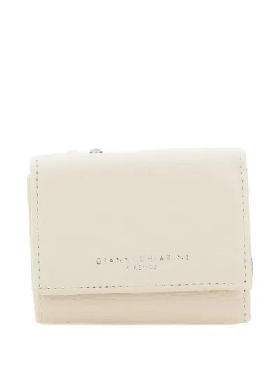 Gianni Chiarini Pebbled Zip Wallet In Neutral