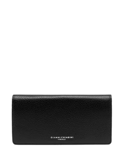 Gianni Chiarini Pebbled-leather Wallet In Black